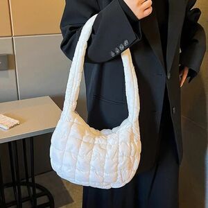Mini Quilted White Purse shoulder bags for Girls and Women